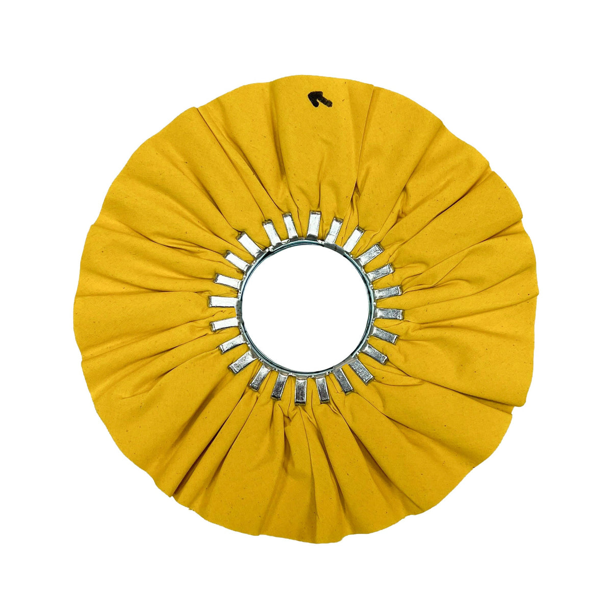 Large Buffing Wheels – Yellow No Center Plate Display, High-Quality Buffing Wheels for Medium-Cut Metal Polishing and Finishing, Designed for Enhanced Shine Without a Center Plate, Ideal for Professional Metalworking and Surface Preparation.