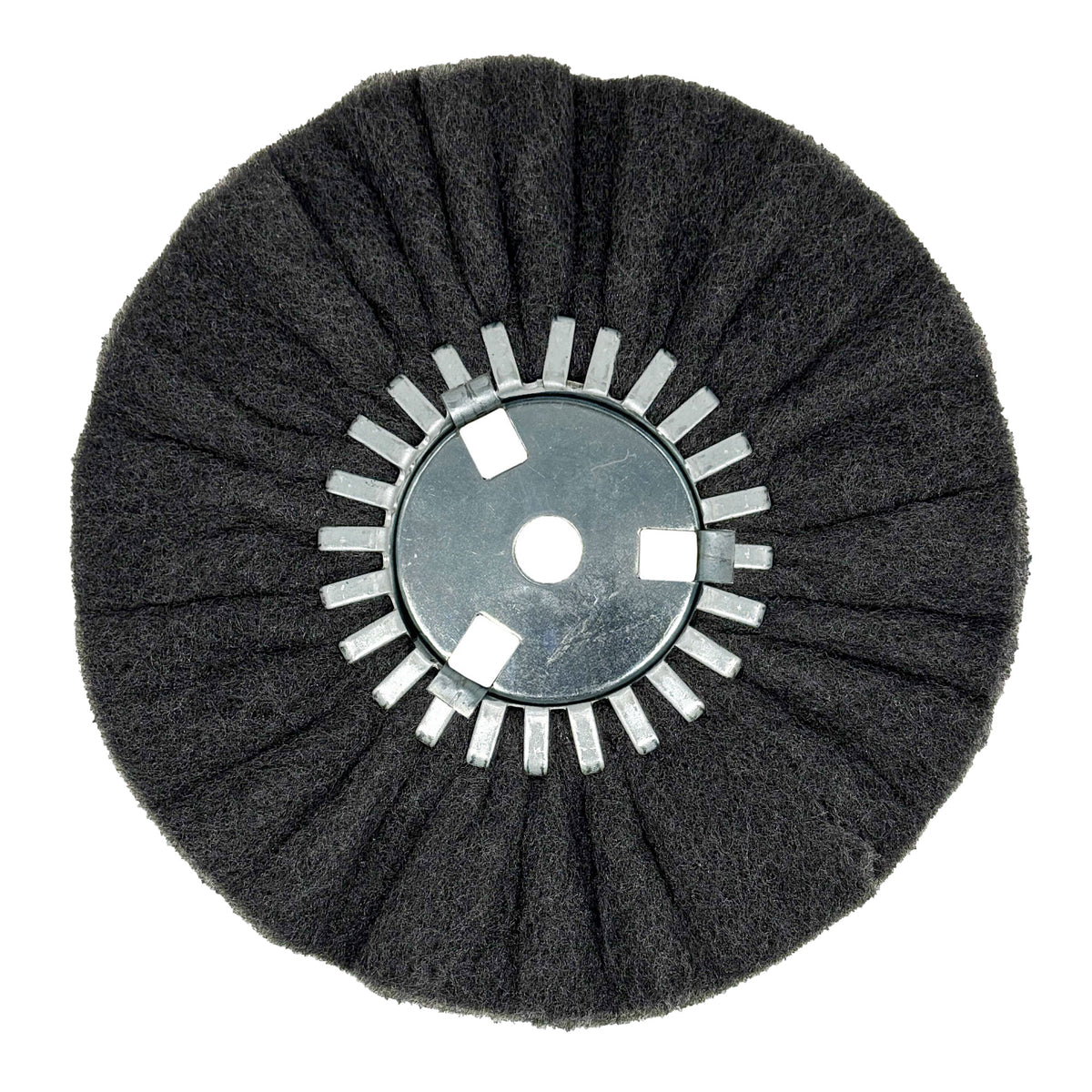 Ultra-Fine Black Satin Airway Buffing Wheel for Angle Grinders