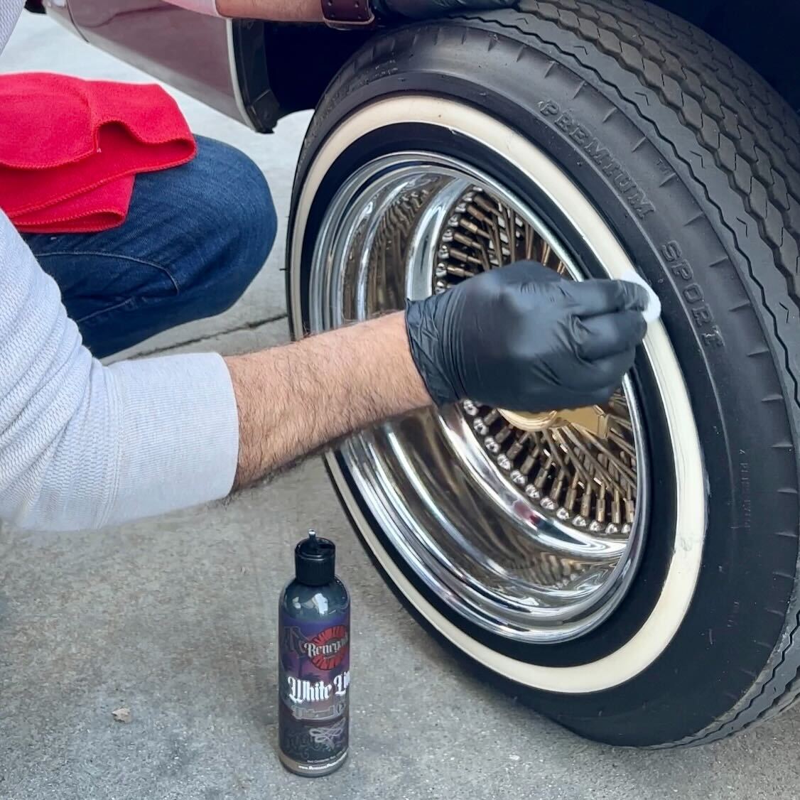 Synthetic Steel Wool (5-Pack) – In Use Cleaning Whitewall on Tire, Non-Rusting Abrasive Pads for Effective Dirt and Grime Removal from Whitewalls, Ideal for Automotive Detailing and Tire Maintenance, Durable and Versatile Cleaning Solution.