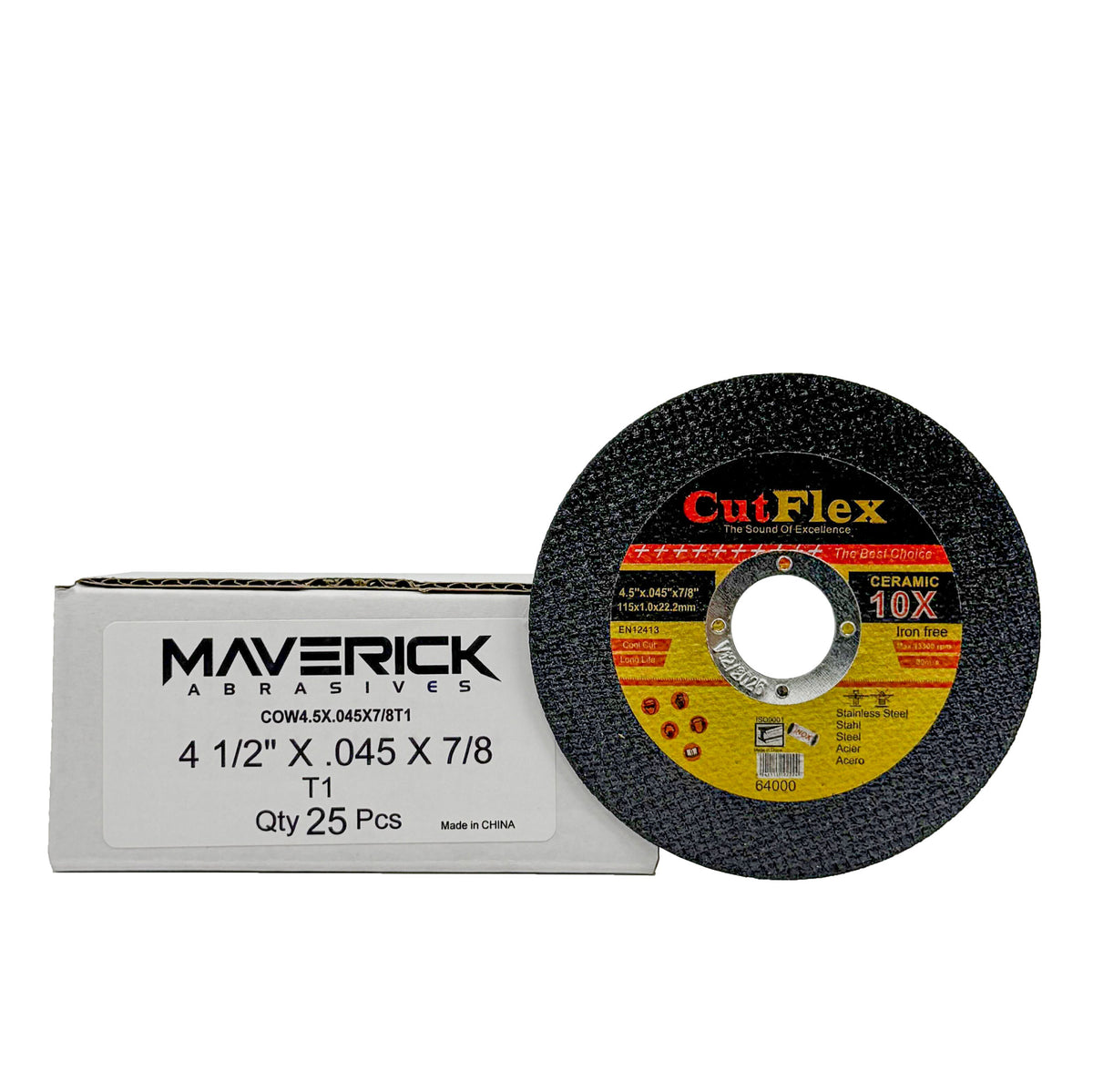 Cut Off Wheel 4.5&quot; X .045&quot; x 7/8&quot; Type 1 - 25 Pack