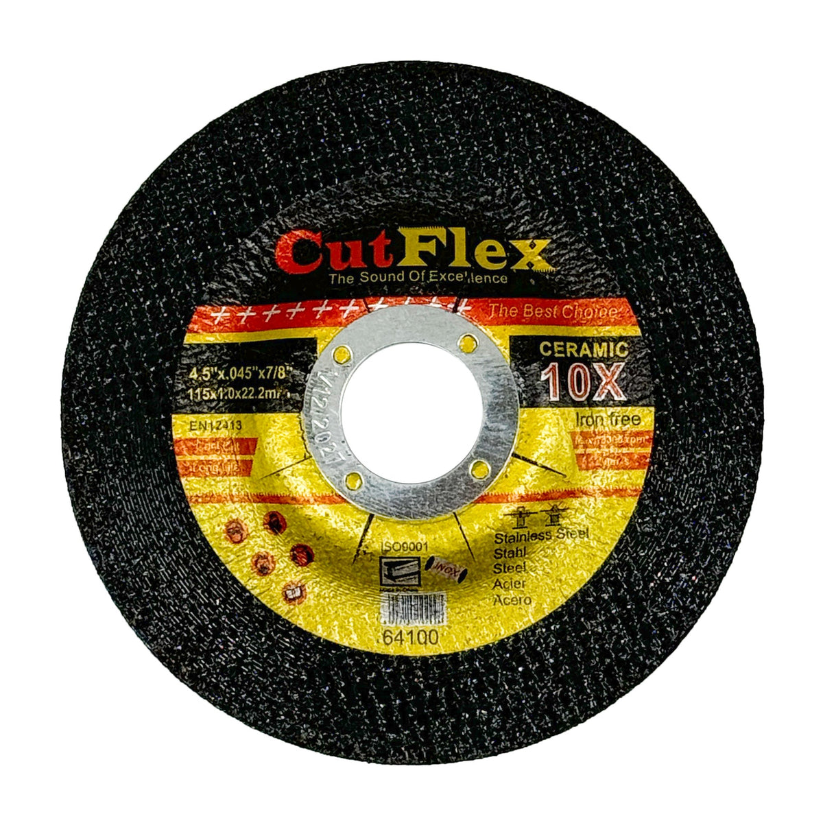 Cut Off Wheel 4.5-Inch x 0.045-Inch x 7/8-Inch Type 27 Depressed Center – 50 Pack, Front Display, Thin Metal Cutting Discs Designed for Angle Grinders, High-Performance and Long-Lasting Wheels for Industrial and Automotive Applications.