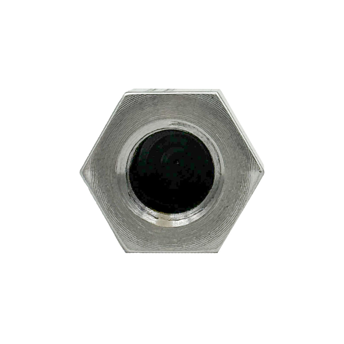 Renegade Products USA 2-Inch Hex Flange Adapter for Mini Airway Buffing Wheels – Horizontal Back Profile, Secure and Durable Back View for Precise Buffing Wheel Mounting, Designed for Professional-Grade Metal Polishing and Detailing, Heavy-Duty Construction for Long-Lasting Use.