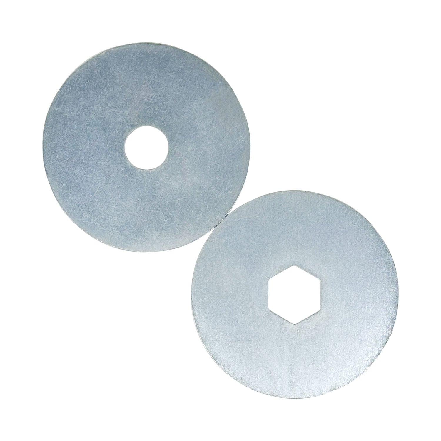 Renegade Products USA 3-Inch Hex Flat Steel Safety Flanges – Heavy-Duty Safety Flanges for Secure Attachment of Buffing Wheels, Designed for Metal Polishing and Detailing, Durable Steel Construction Ensures Long-Lasting Performance and Enhanced Safety.