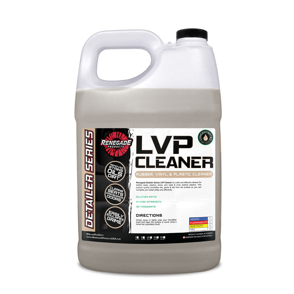 LVP CONDITIONER is for leather vinyl and plastic care and cleaning